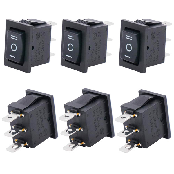 Rocker Switch Black 3 Position – Panel Fitting – City ElectronicsPK