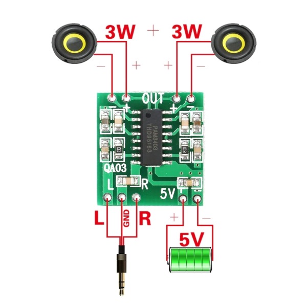 PAM8403 Amplifier module – City ElectronicsPK